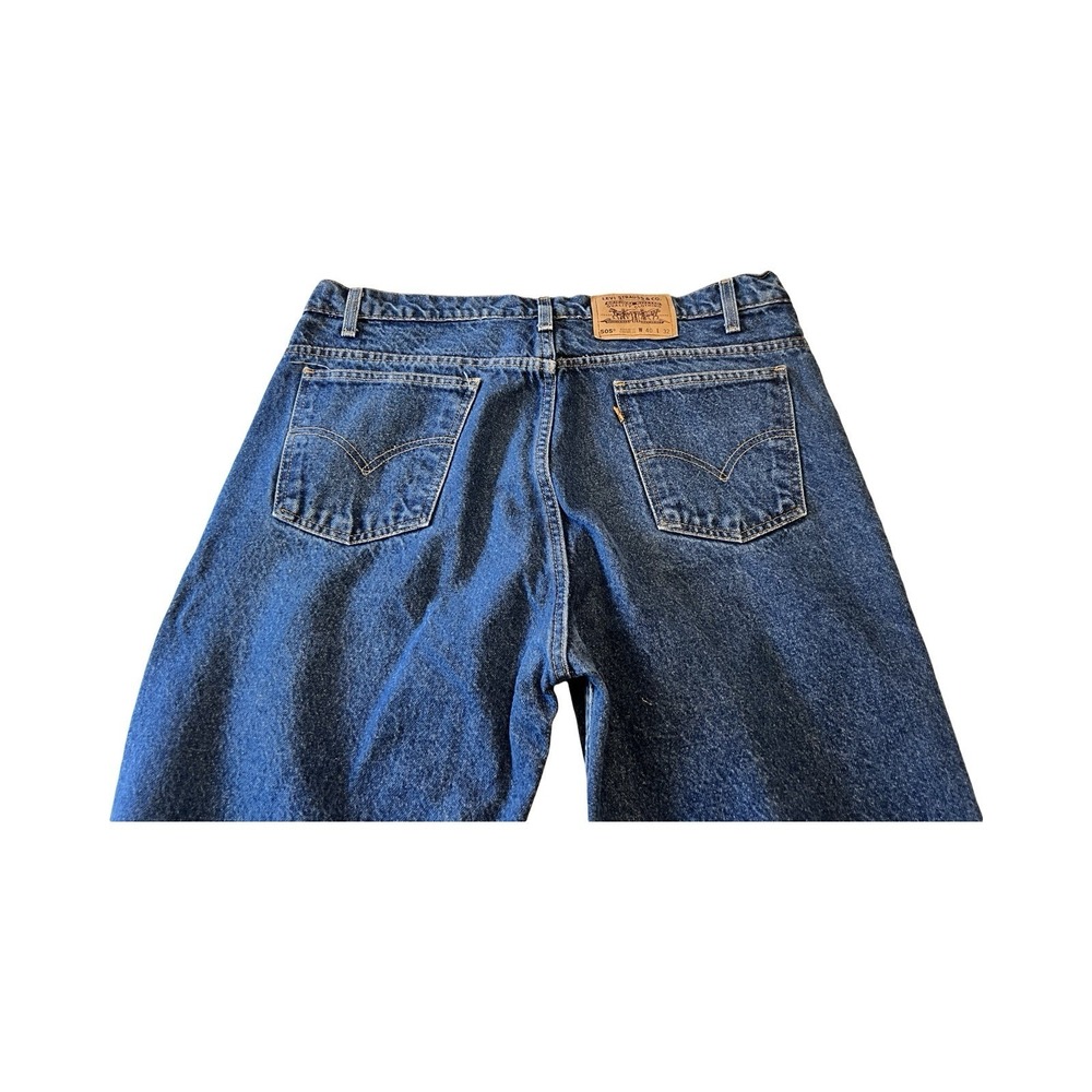 Vintage Levi's 505 Mens Orange Tab 36x32 Dark Straight Leg‎ 1995 Denim Jeans - Picture 6 of 7